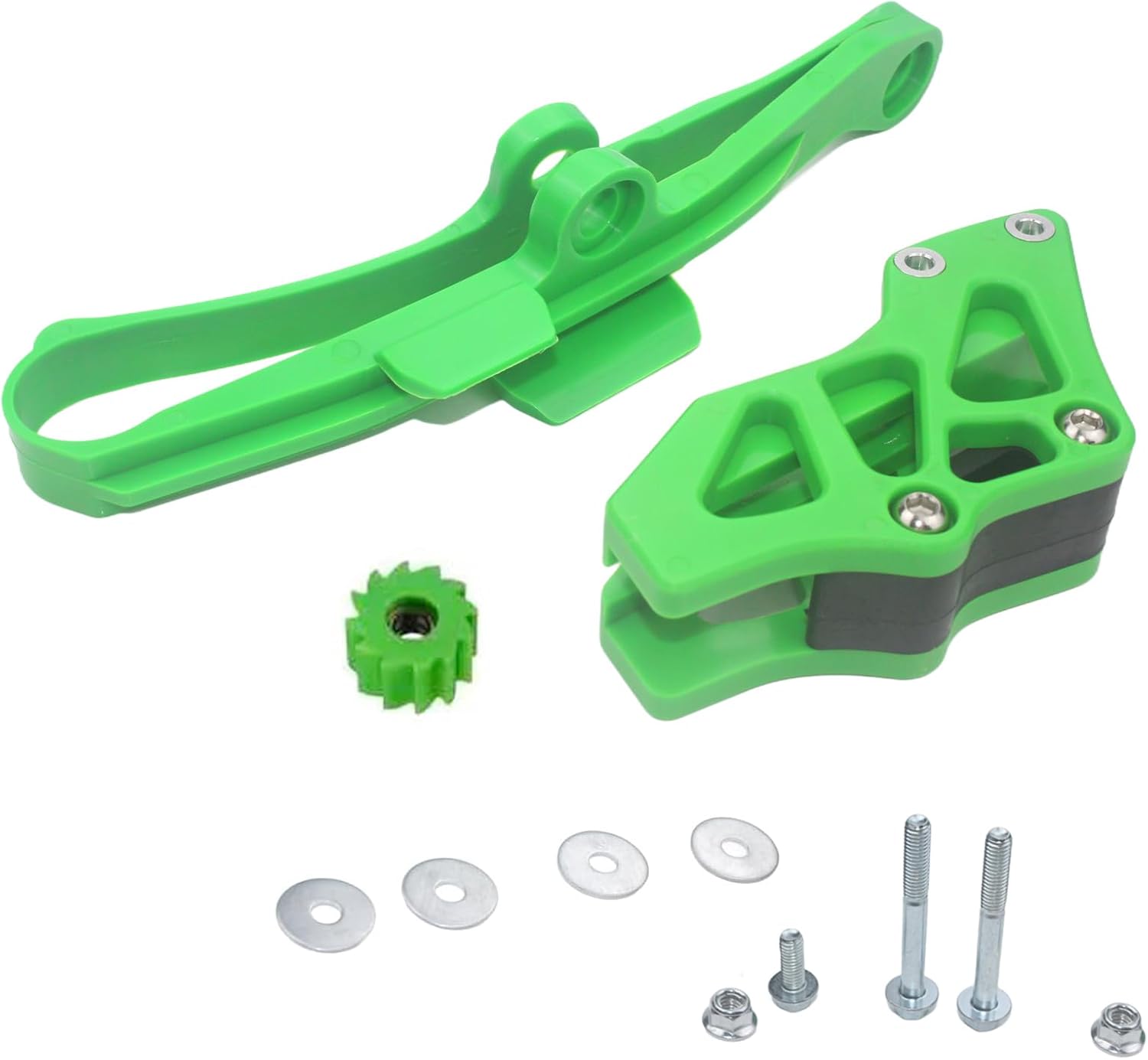 Motorcylce Chain Guard Guide + Chain Slider Protector Protection Swingarm Roller Replacement for KXF250 KX250F KXF450 KX450F 2009-2016 Dirt Pit Bike（Green