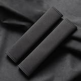 ZZJJXX Car Seat Belt Pads Cover for Porsche,Tumbled Leather Seatbelt Shoulder Pad Shoulder Neck Chest Protector Pads Soft Car Interior Accessories,Black