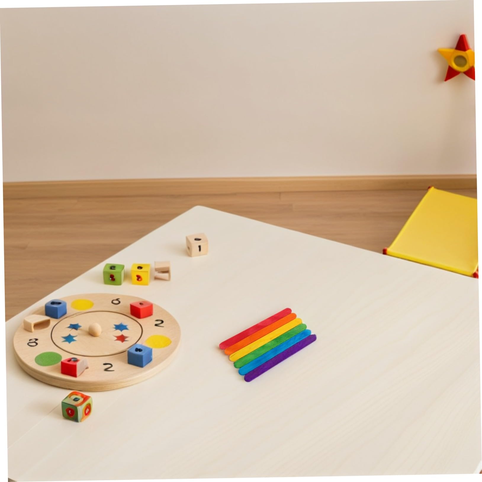 SEWACC 500 Palitos de Helado de Madera de Colores para Manualidades Infantiles y Proyectos Creativos