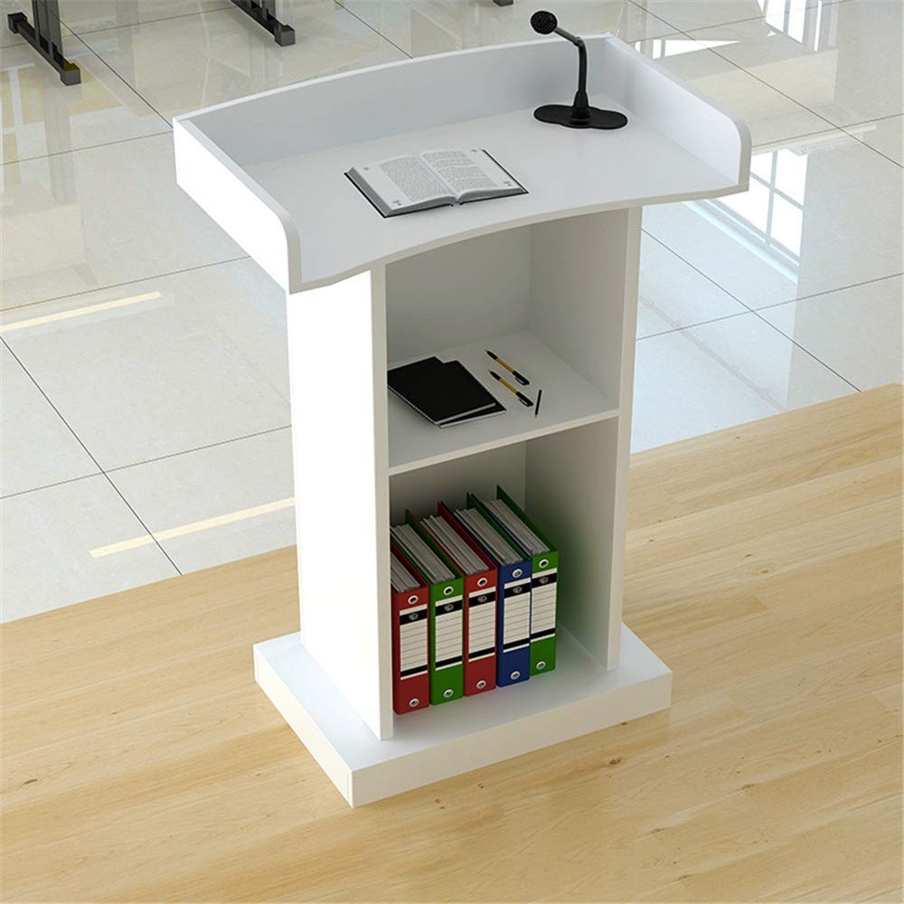 DUANHOZ Lectern Podium Host Desk for Company Campus, Restaurant & Wedding Reception - Ideal Ceremonial Lectern Desk for Customer Service