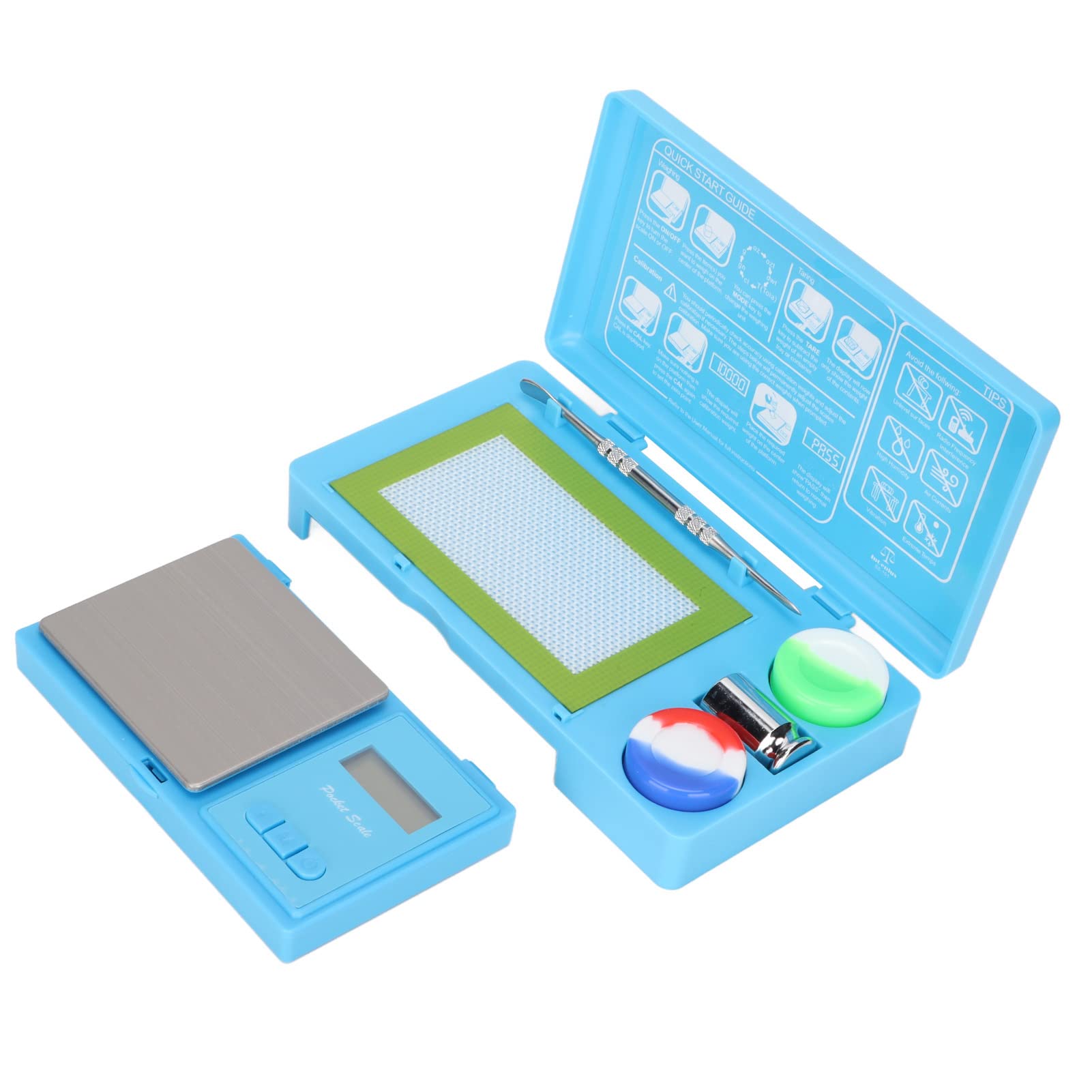 Báscula digital de bolsillo, mini báscula de alimentos, báscula electrónica de 0.01 g a 500 g con conversión de 7 unidades para alimentos, polvo, joyas, oro