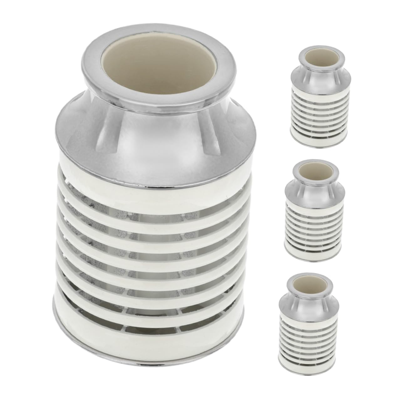 SOLUSTRE 4pcs Curtain Rod End Caps Aluminum Alloy Decorative Finials for Curtain Rods Office Window Treatments Versatile Application Stylish for Any Room