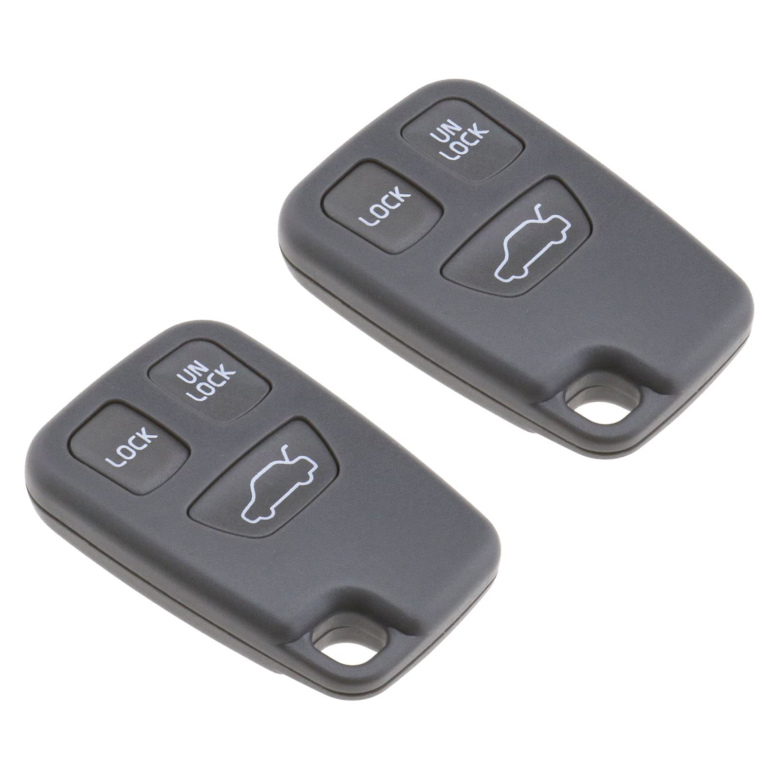 ECSiNG 2pcs 3-button Car Key Fob Case Replacement Housing Shell Smart Keyless Entry Remote Fob Case Shell Compatible with VOLVO 850 960 C70 S40 S60 S70 S80 S90 V40 V70 V90 XC70 XC9