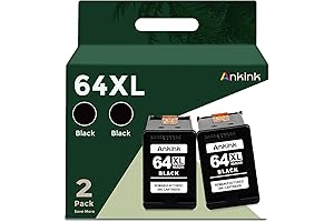 Ankink Remanufactured Ink Cartridge Replacement for HP 64XL Black 2-Pack
