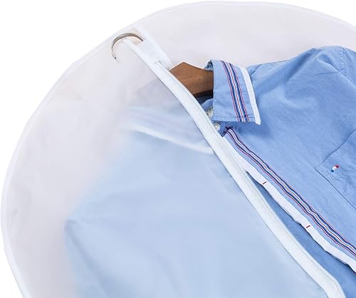 Miniatura 4 de MsKitchen Bolsas transparentes para ropa colgantes (juego de 12) para almacenamiento de armario, bolsa de plástico con cremallera para traje,