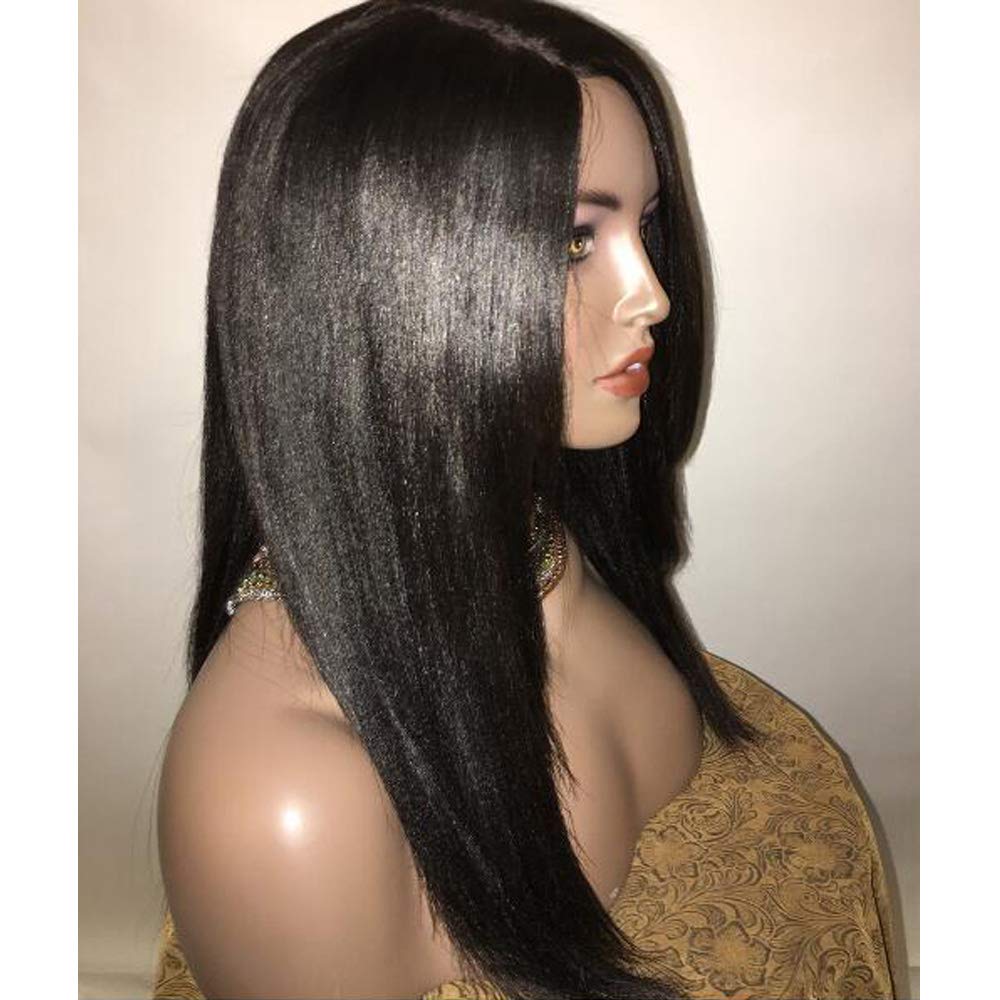 Italian Yaki Lace Wig 12 inches!! 12 Inch Yaki Texture Bob Wig HD Lace Wear & Go Glueless  main image 3