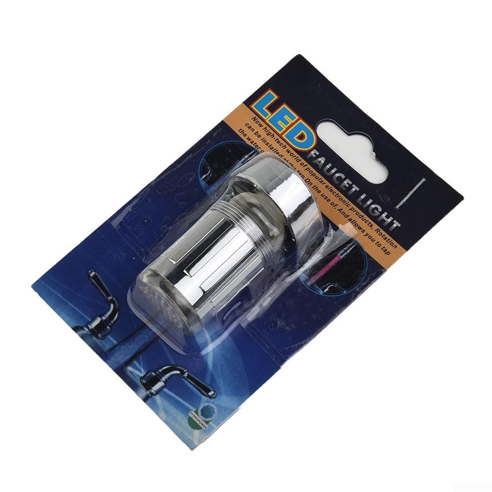 7 Colour Changing LED Tap Light for Kitchen and Bathroom Sink, Water Activated Faucet Lamp with ABS Material