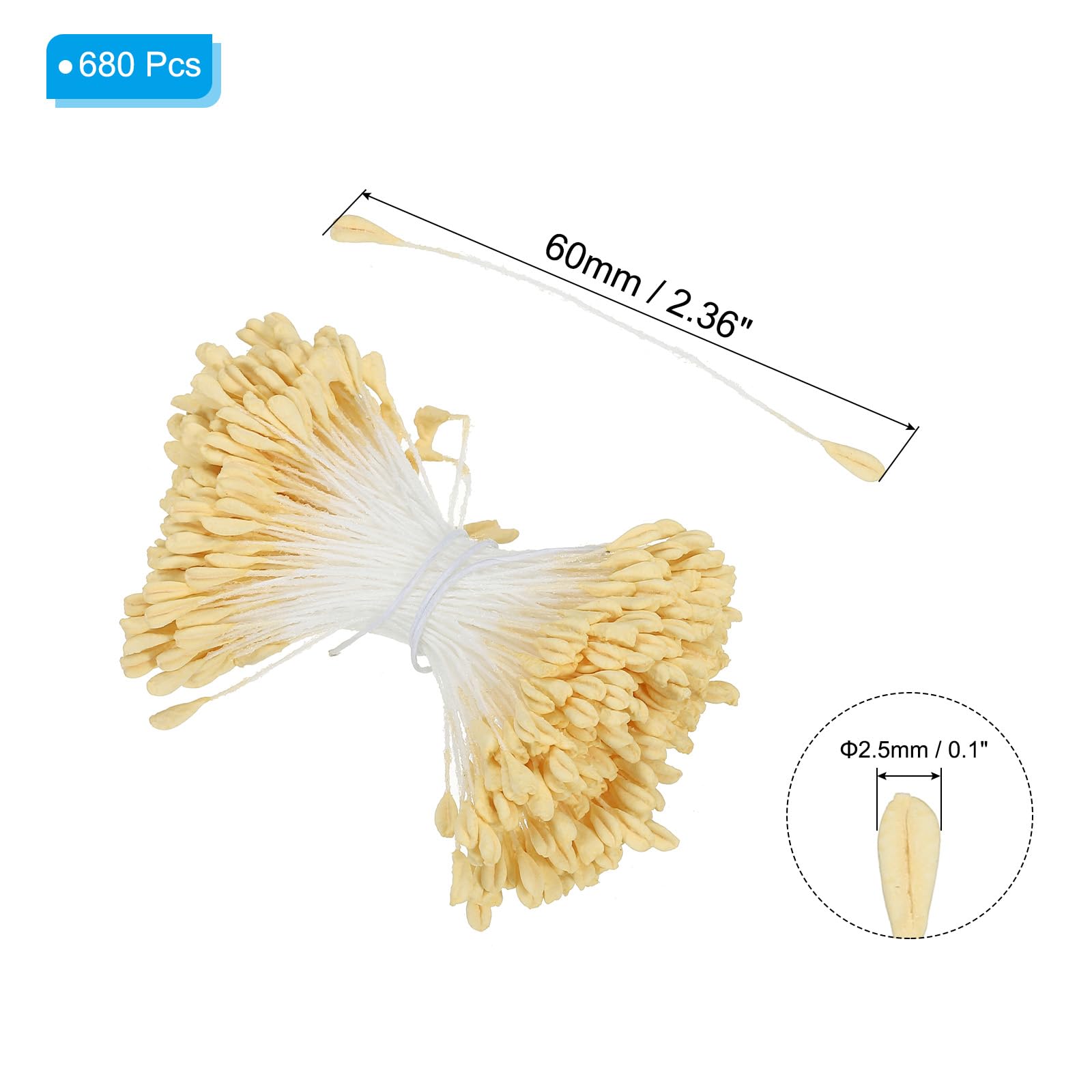 PATIKIL 2.5mm Double Heads Flower Stamen - Image 2