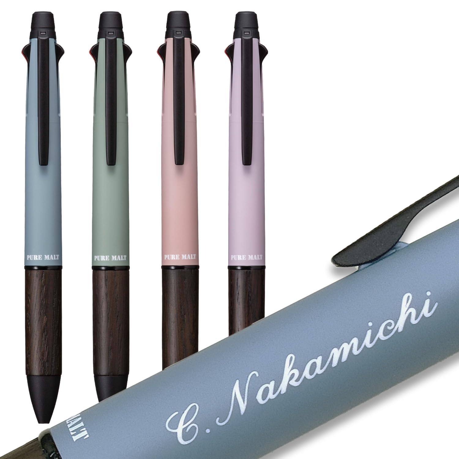 No.34ピュアモルトプレミアムウッドカスタム 3&1 サイアミーズローズウッド Amazon | 【素彫り名入れ】三菱鉛筆 ピュアモルト 4＆1 オークウッド