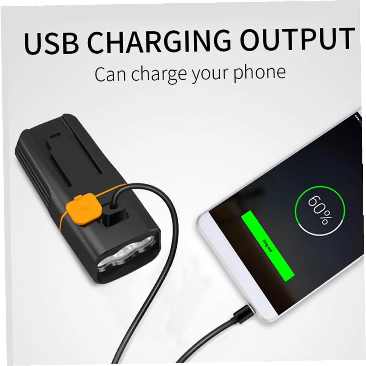 Healeved Luci Bicicletta Ricaricabili USB 2400mah Ipx5 Impermeabili Set Luci Anteriore e Posteriore LED 3 modalità di Illuminazione per Ciclismo Notturno