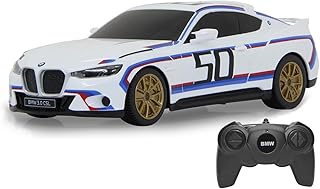 JAMARA BMW 3.0 CSL 1:24 White 2.4GHz - Officially Licensed, Faithful Painting, Driving Time Approx. 1 Hour, RC Car