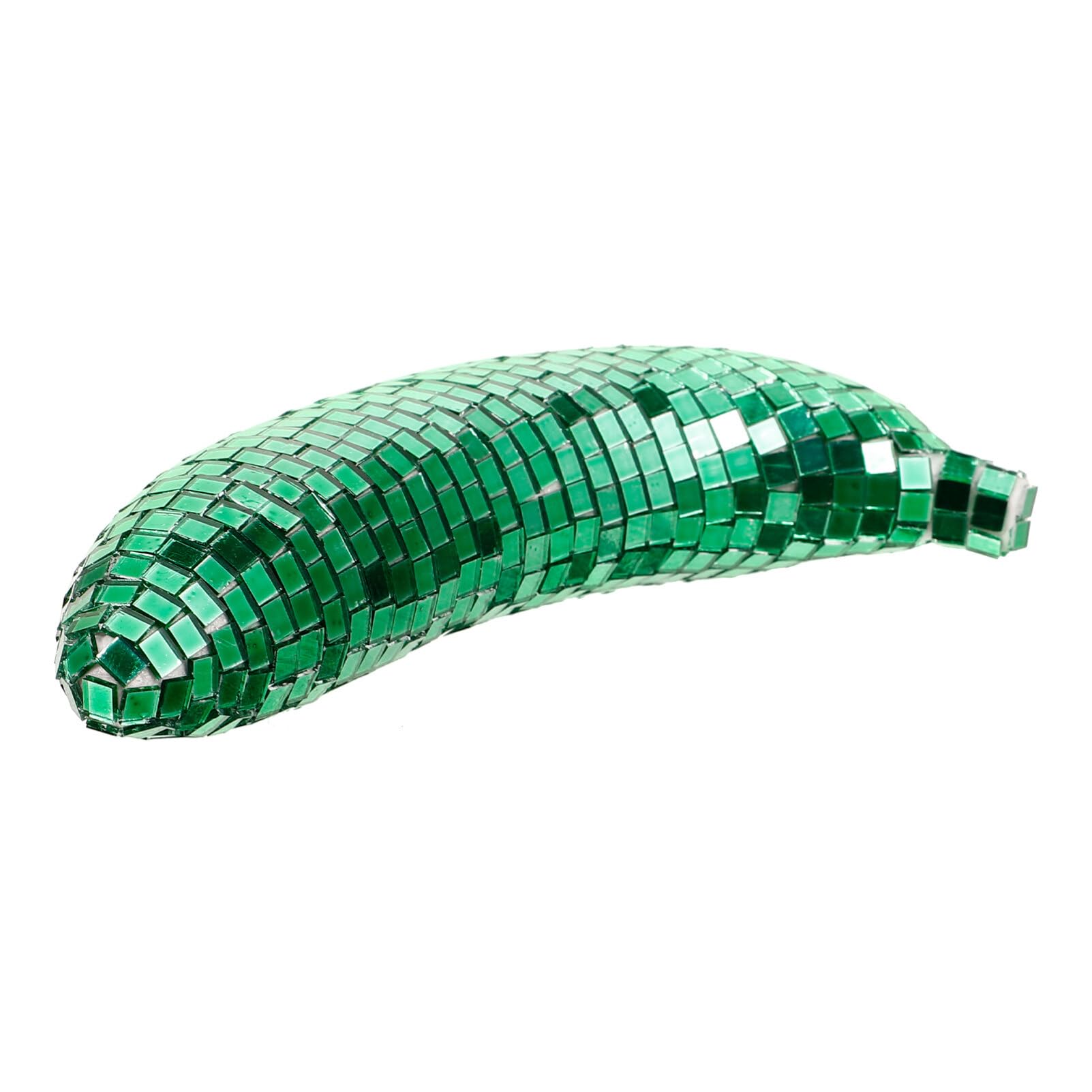 Alipis Disco Banana Mirror Reflective Ball Disco Decor Party Disco Ball Artificial Banana Lifelike Fruit Realistic Food Table Bar Wedding Decoration Green