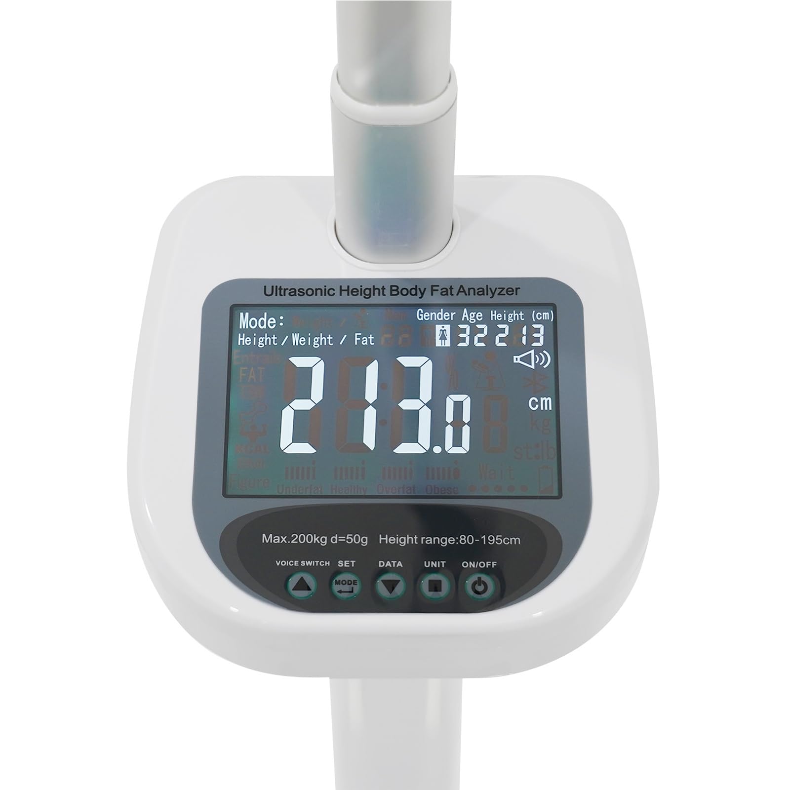 Analizzatore di grasso corporeo ad ultrasuoni, bilancia multifunzione con display a LED, bilancia intelligente Bmi Calcolo max 400 libbre per assistenza sanitaria, casa e centri fitness