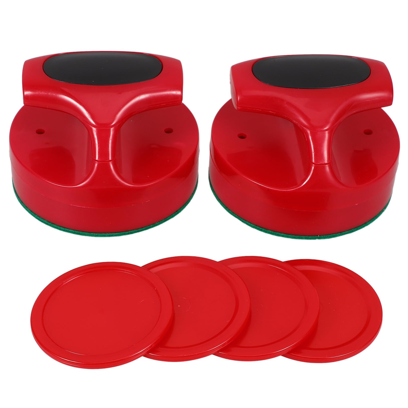 Abaodam 3 Ensembles De Hockey sur Poussoir De Hockey sur Glace Pagaies De Hockey sur Glace en Plastique Fournitures De Rondelles De Hockey sur Glace Rondelles De Poussoir De Table