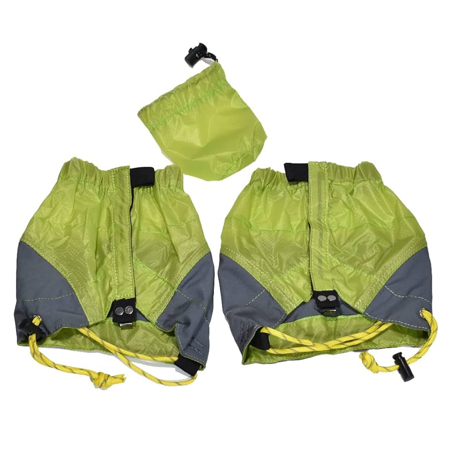 Amazon | GLIDER 登山ゲイター 防水 靴カバー 黄緑/グレー 男女