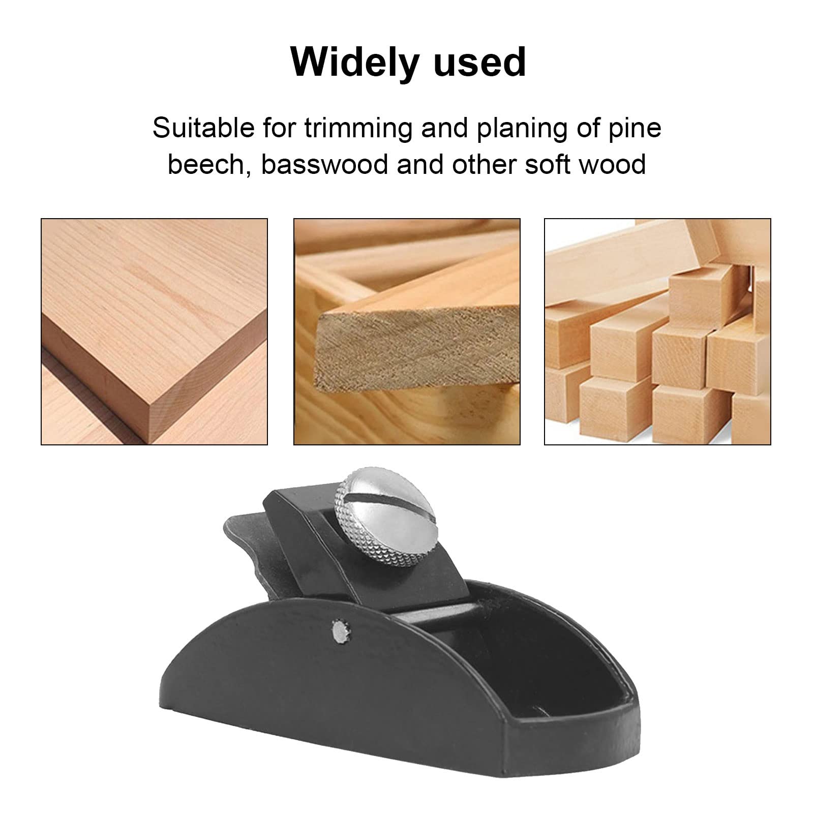 Mini Hand Plane Wood Plane Small Lightweight Trimming Plane Hand Planers For Wood Adjustable Incisive Hand Planer for Woodworking Trimming Wood Planing (S) hand planers for wood wood plane - Image 2