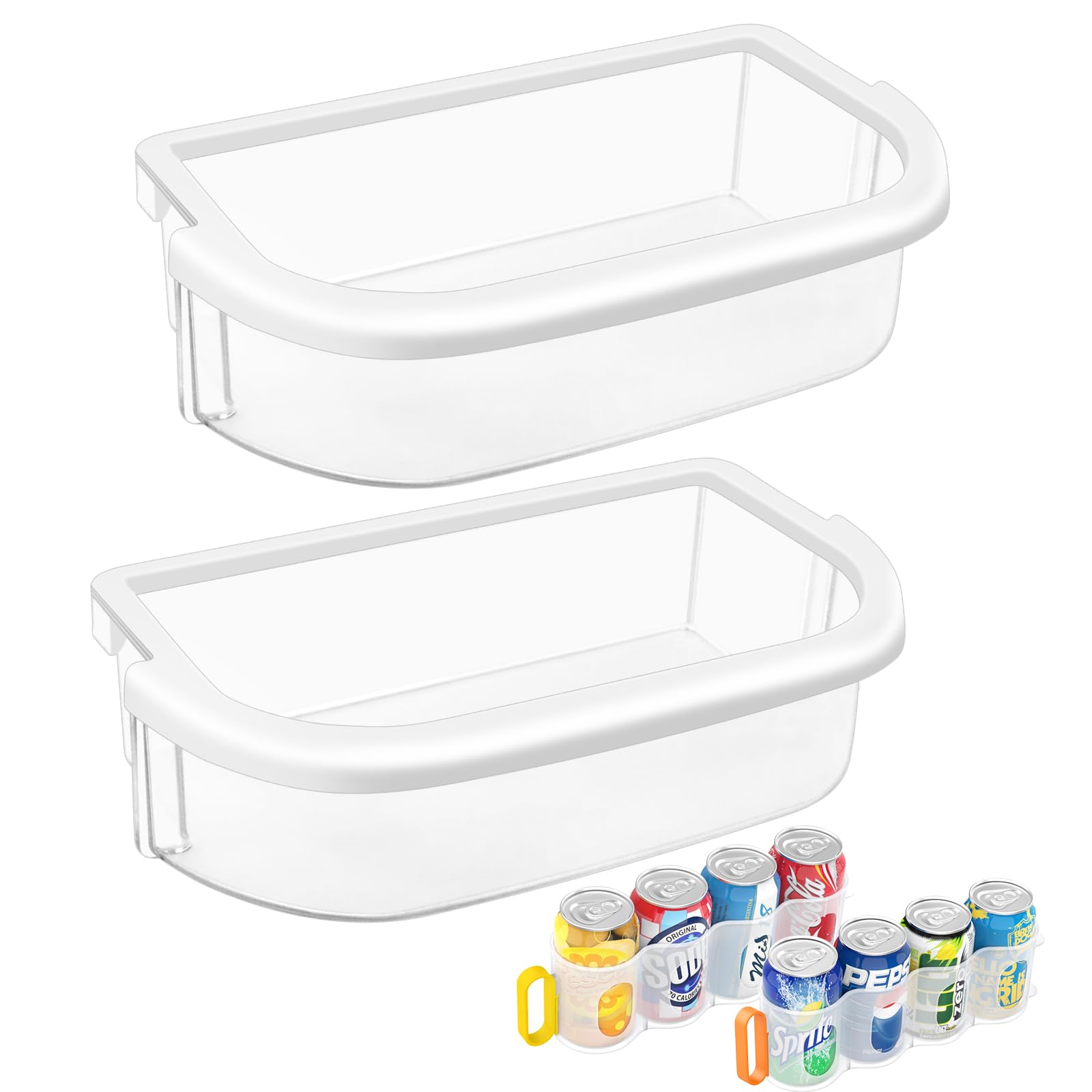 (2 PACK) UPGRADED WPW10289497 Refrigerator Door Bin Shelf Compatible with Whirlpool Refrigerator Door Shelf WRF535SWHV WRF535SMBM,For W10289497 Whirlpool Replacement Door Shelf KRFC300ESS KRFF305ESS