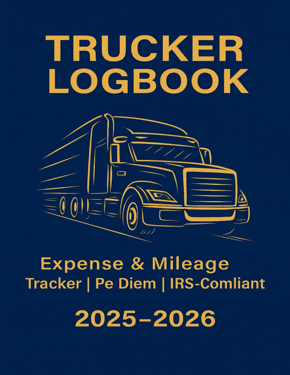 Trucker Logbook 2025–2026: Daily Mileage and Expense Tracker for Owner Operators: “Per Diem Tax Record Book” “2-Year Income & Fuel Logbook for CDL ... Driving Journal with Tax Tips and Calendar”      Paperback – May 31, 2025