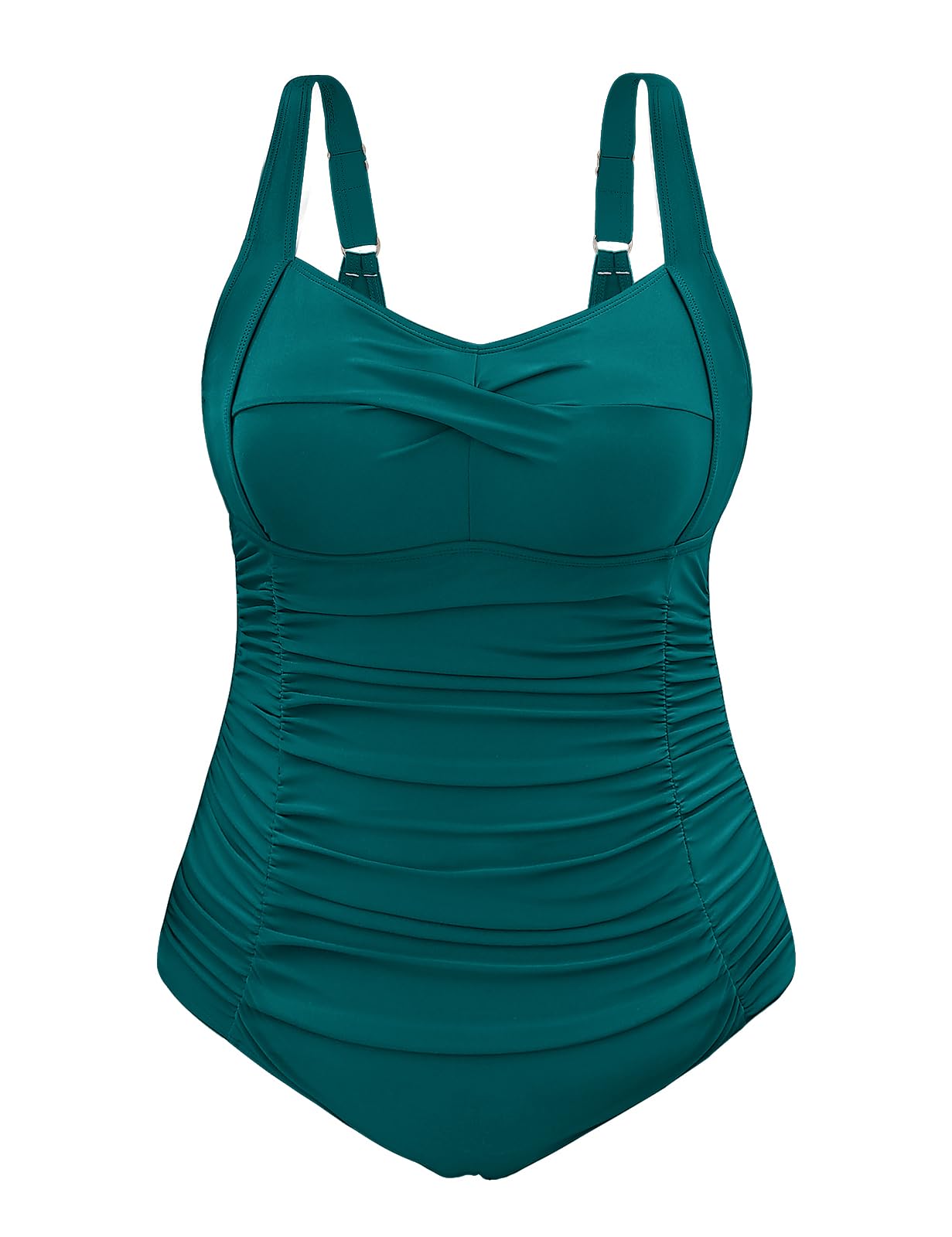 Nadeer Bañador Mujer Talla Grande Reductores Traje de Baño de Una Pieza Push Up Sexy Cuello en V Swimwear Swimsuit para Natacion Playa L-4XL
