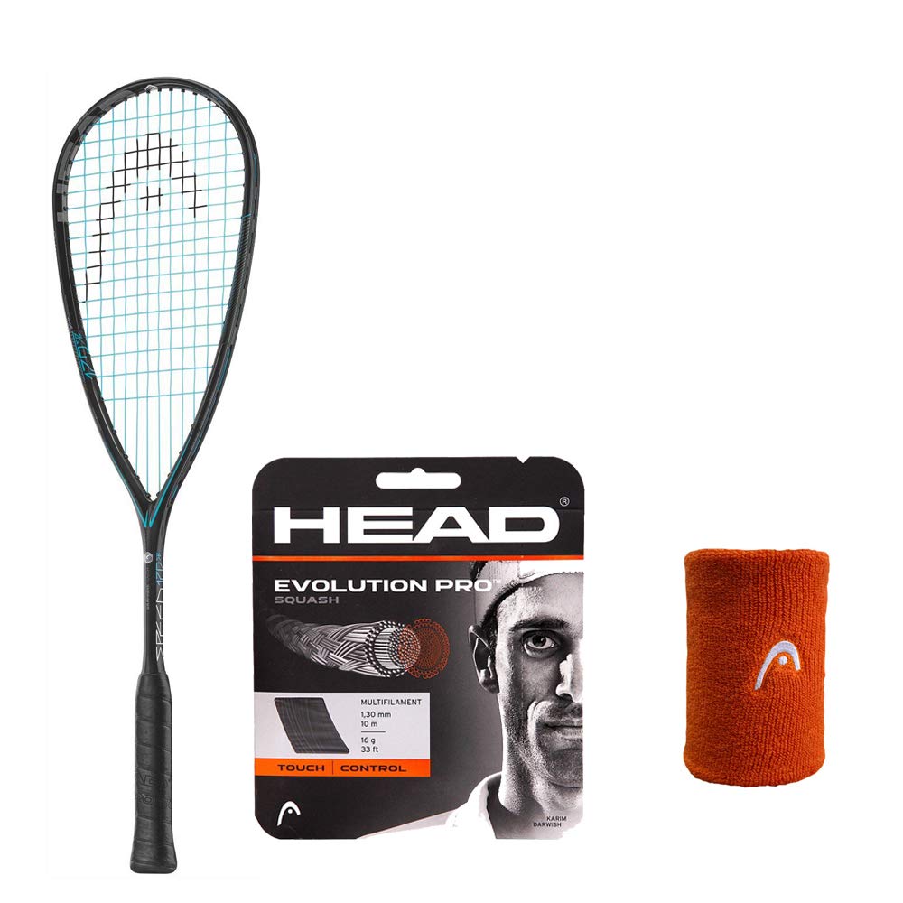 Buy HEAD Squash Racket Graphene Touch Speed 120 SB with Squash String Evolution PRO 17L Black
