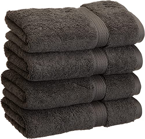 Textile Do Luxury Hand Towel Set -600 GSM-Pack of 2 and 4- Premium Egyptian Cotton Super Soft Hand Towels Bale for Gym Spa (Charcoal
