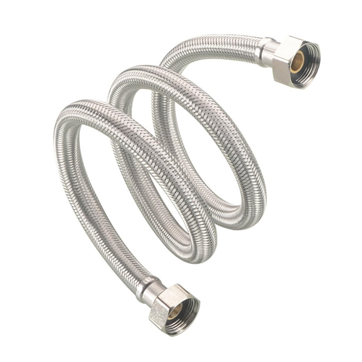 G3/4”x 3/4”10mm Bore Flexible Braided Pipe, 304 Stainless Steel Hose, Bathroom Tap Connector Hose for Kitchen Tap, Shower Hose(Length-50cm)