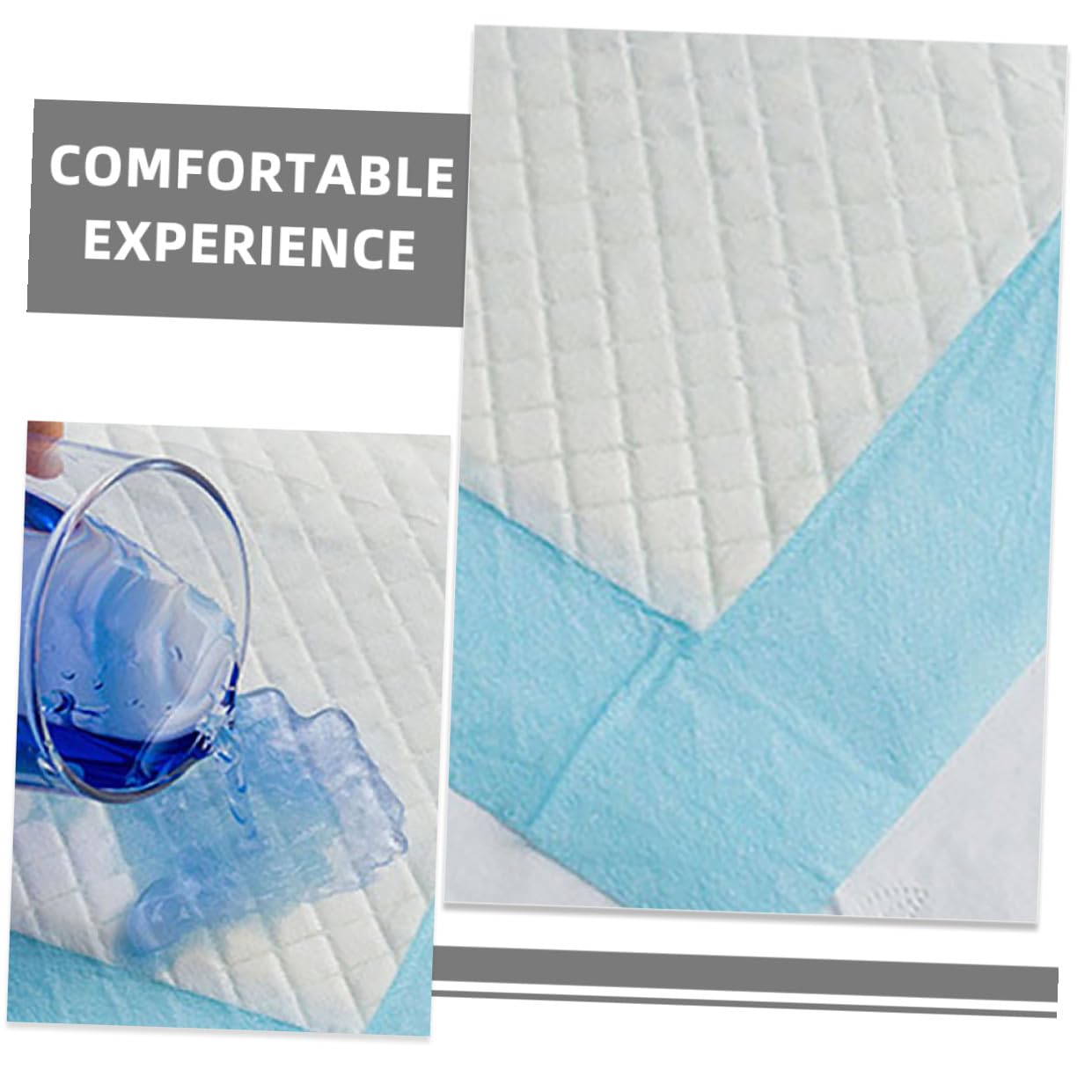 100 Einweg Wickelunterlagen 60x90cm Saugfähige Wickelauflagen mit Auslaufsicheren Kanten für Babys und Erwachsene Hautfreundliche Vliesstoff Pads zur Inkontinenzpflege