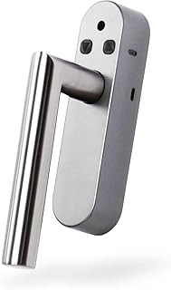 CIRCLE S8 Premium Fenstergriff mit Alarm für Smart Home. Funktionen: Energie, Sicherheit und Komfort. Unterstützt Tuya, Home Assistant und zigbee2mqtt. (Edelstahl)