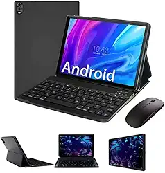 Techino Tablet E-1038 10.1", 6GB RAM, 128GB, Android 13, 4G, com Teclado, Capa e Mouse