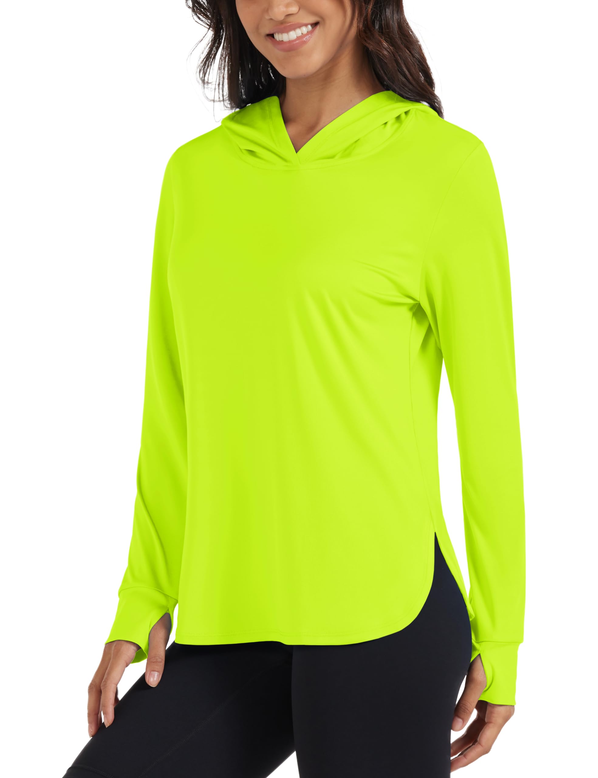 MAGCOMSEN Women's UPF 80+ Quick Dry Sun Protection Hoodie Lightweight SPF Long Sleeve Rashguard with Thumb Hole