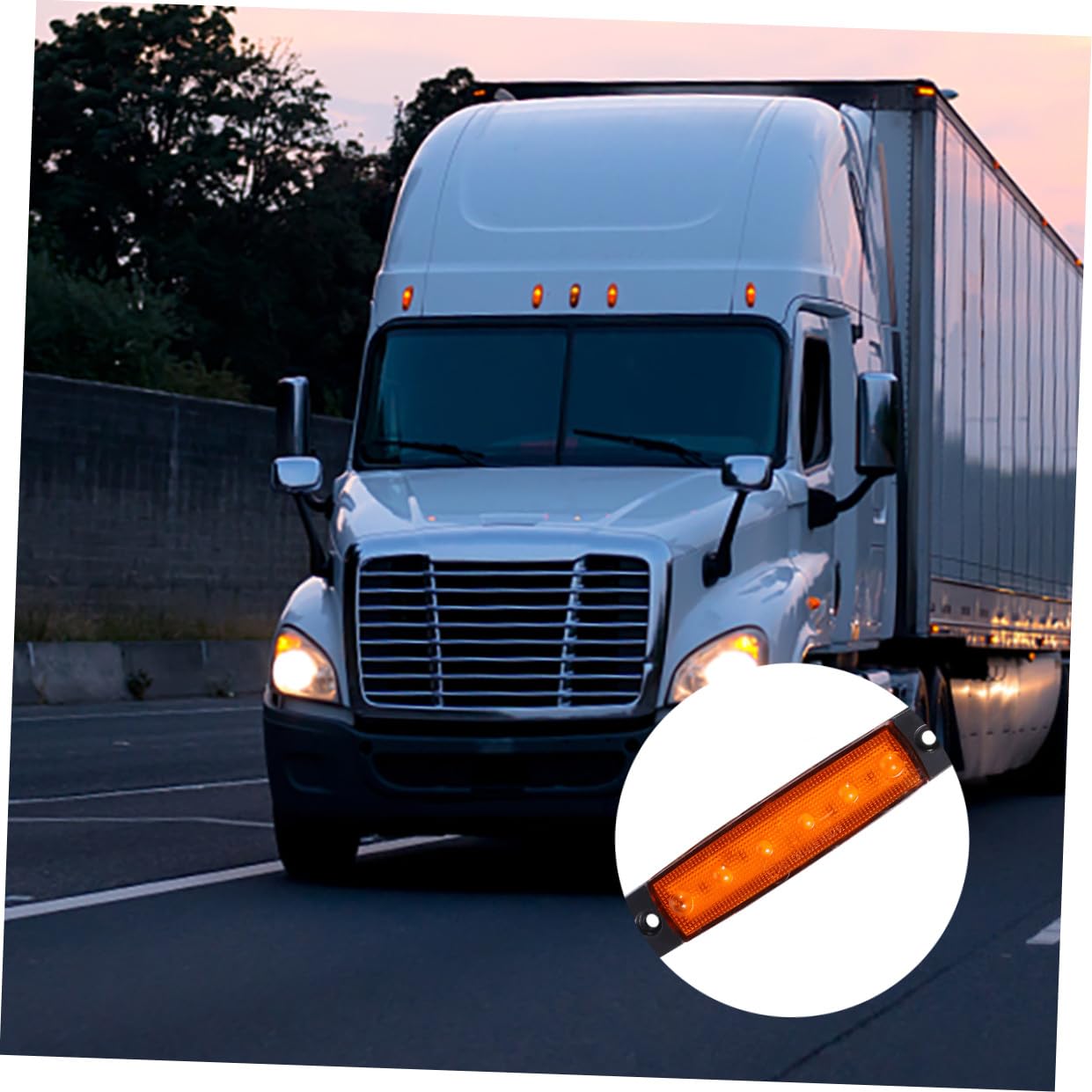 GLEAVI 20pezzi Luce Led Laterale Led Per Camion e Rimorchi Di Segnalazione e Freno Plastica Installazione Facile e Duratura Design Ultra Sottile Ottimo Per Uso Esterno