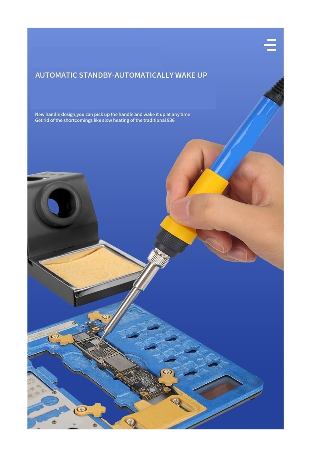 Stacja lutownicza, Stacja Lutownicza T12 Pro 72W LED Z Cyfrowym Wyświetlaczem Inteligentny Termostat Elektryczna Stacja Lutownicza