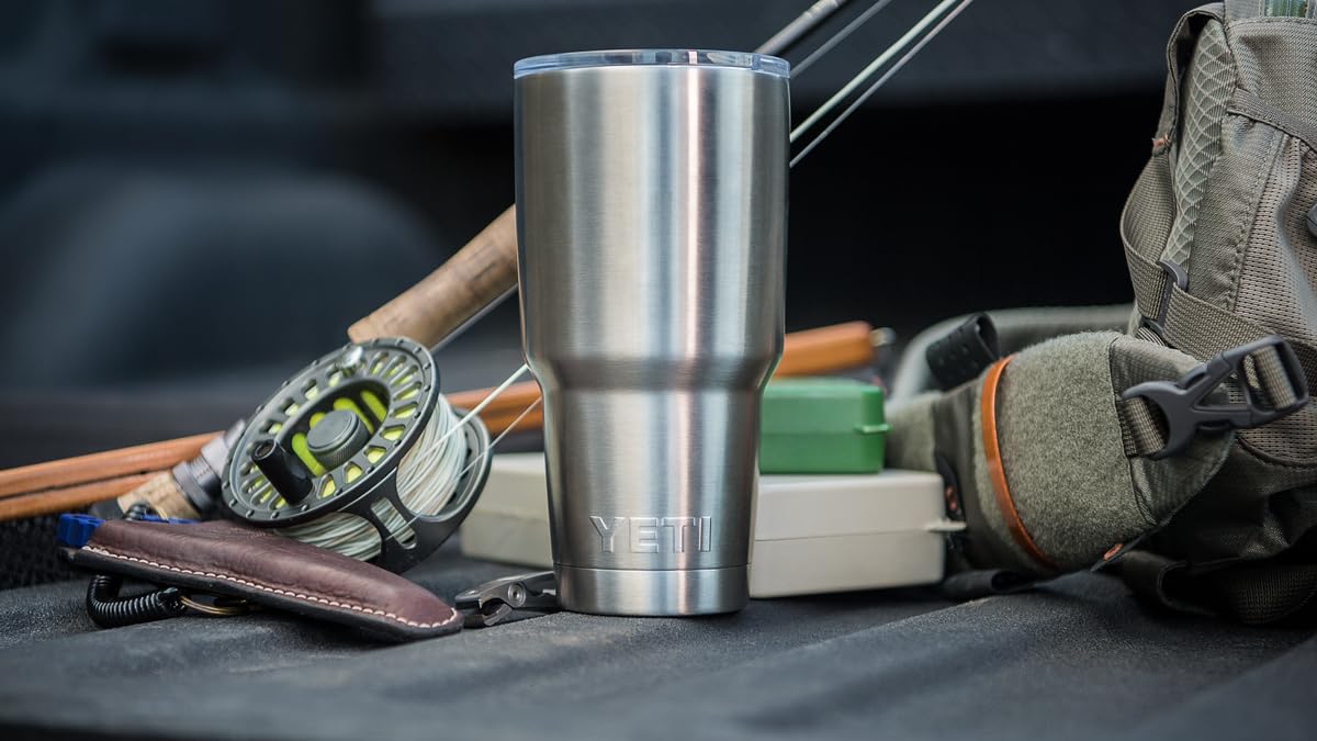 YETI Rambler Gobelet isotherme en acier inoxydable avec couvercle Magslider, graphite, 887 ml