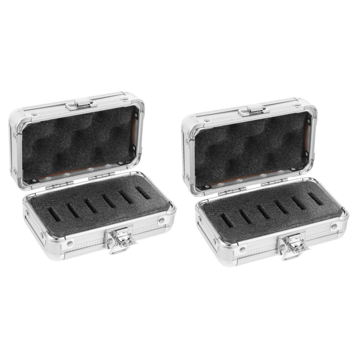 FELTECHELECTR 2pcs Box Telescope Filters Holder Aluminum Case Foam for Safe Filter Storage