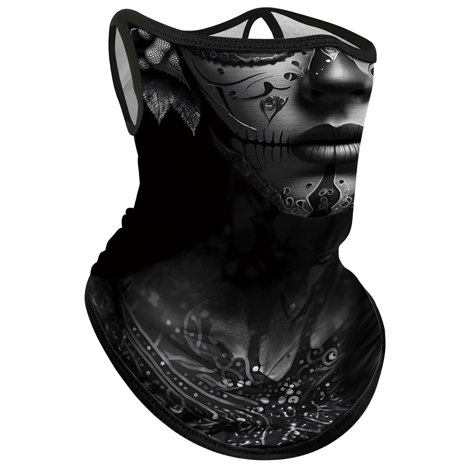 Obacle Neck Gaiter Face Mask Bandana with Ear Loops for Men Women Sun Protection