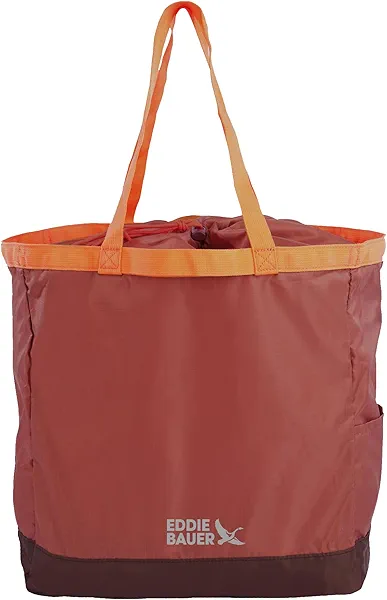 Eddie Bauer Stowaway Packable Tote Bag | Lightweight | Compact | Cinch Closure | Ripstop Nylon | 25l Capacity