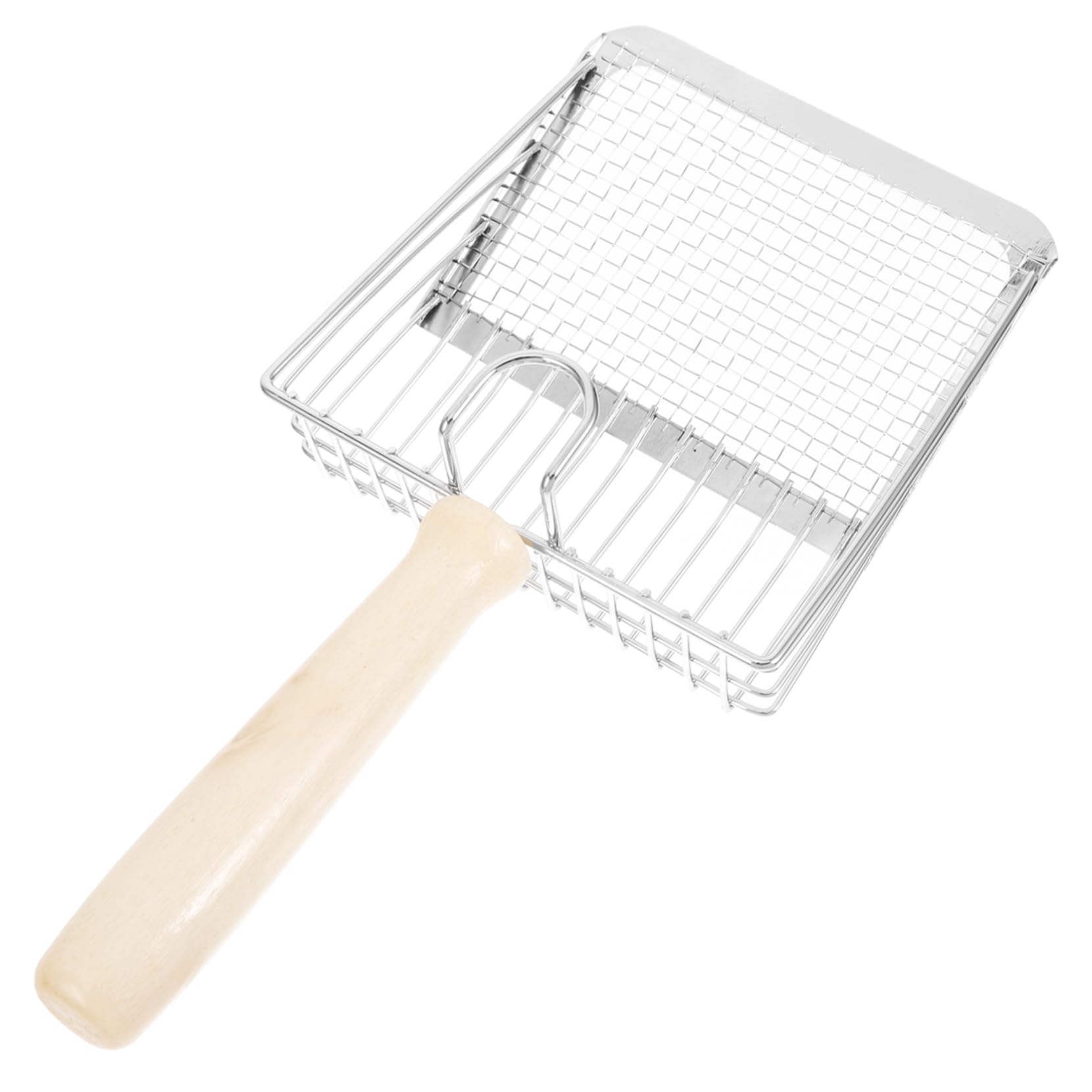 GALPADA Cat Litter Scoop with Wooden Handle Durable Deep Shovel for Effortless Poop Lifting Lightweight Design for Litter Cleanup