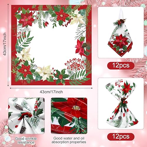 Servilletas de Tela Navideñas Nitial 24 Piezas miniatura 2