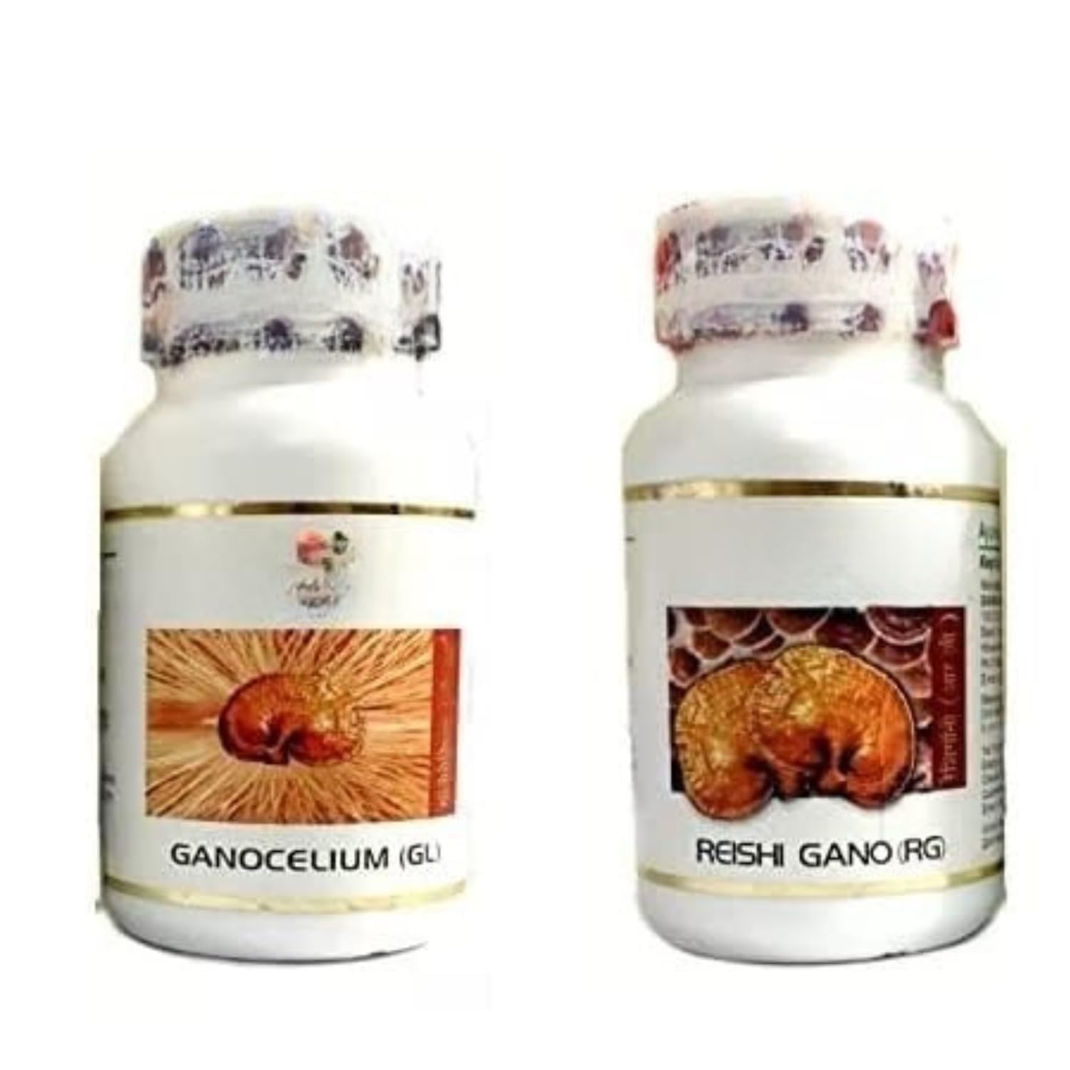 Reishi & Ganoderma Herbal Mushroom Capsule Combo | RG Reishi Fruiting Body with GL Ganocelium Mycelium | 60 Vegetarian Capsules | Premium Botanical Mushroom Nutrition | Pack of 1-image-6