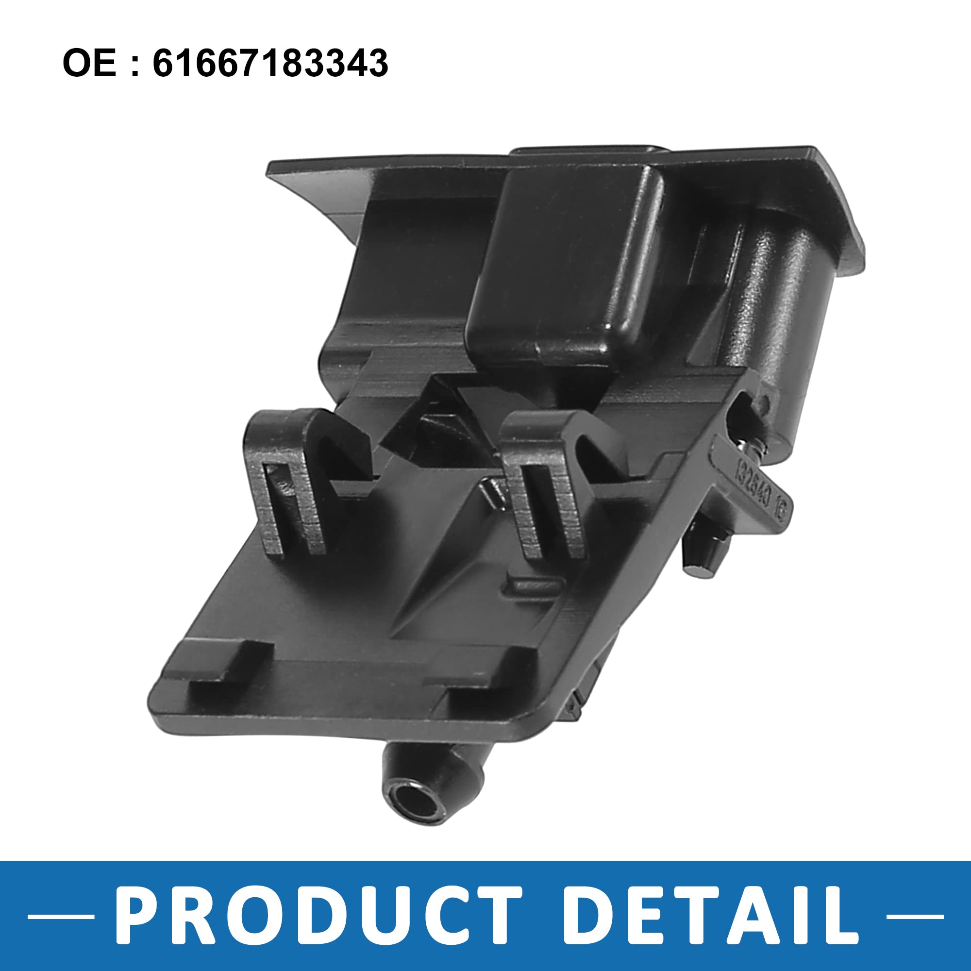 A ABSOPRO Pare-brise Lave-glace Buse 61667183343 Spray Jet Plastique (Ensemble de 2)