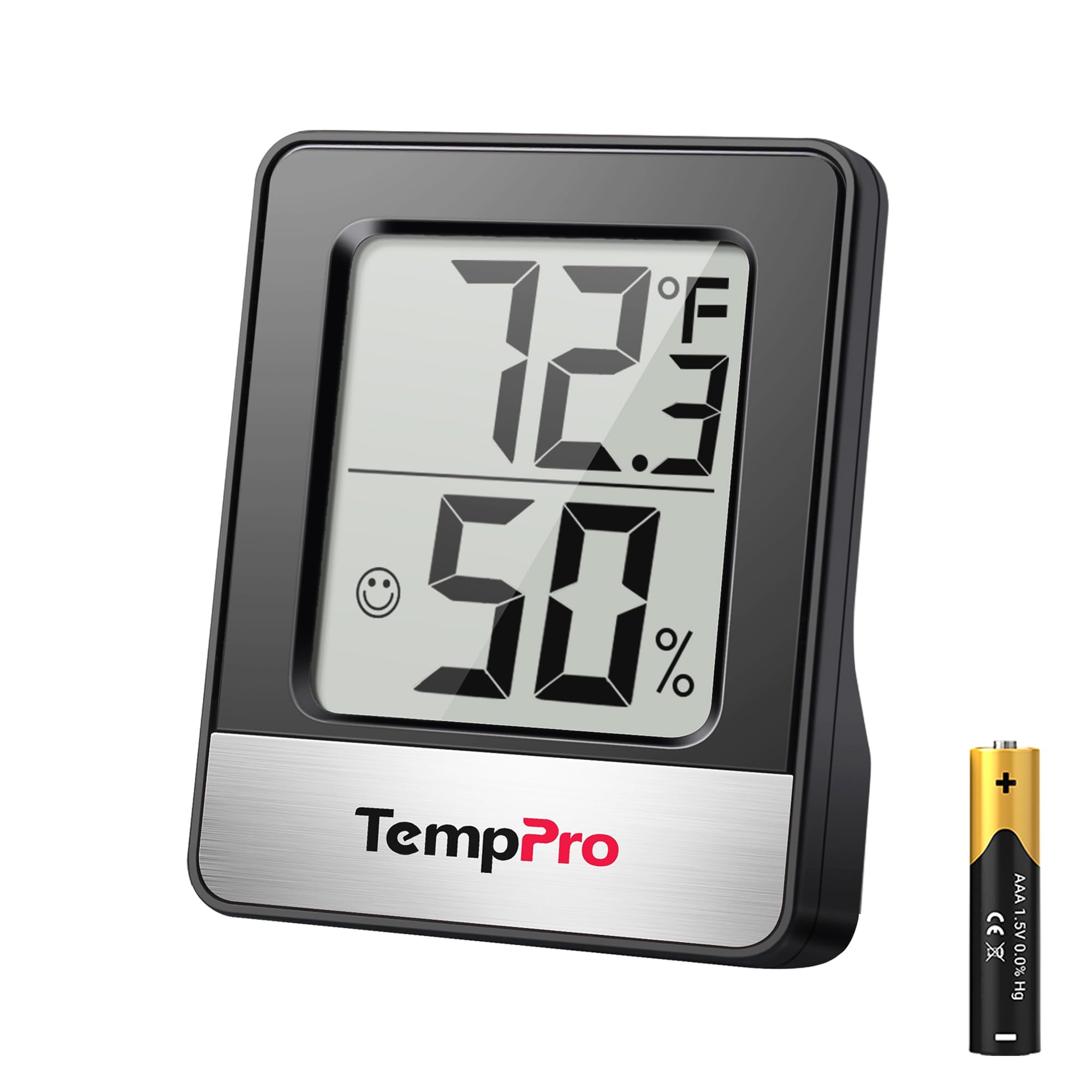 ThermoPro TP49B Hygrometer Temperature Sensor with Large Digital View Humidity Meter with Temperature and Humidity Sensor Room Thermometer for Baby Humidity Monitor for Greenhouse Cellar Garage - 1