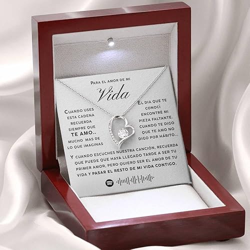 Miniatura 6 de Para El Amor De Mi Vida Cadena En Español - Regalos Para Graduados 2023, Regalo Para El Dia De Las Madres Personalizado, Reloj Oro 18k, Cadenas De