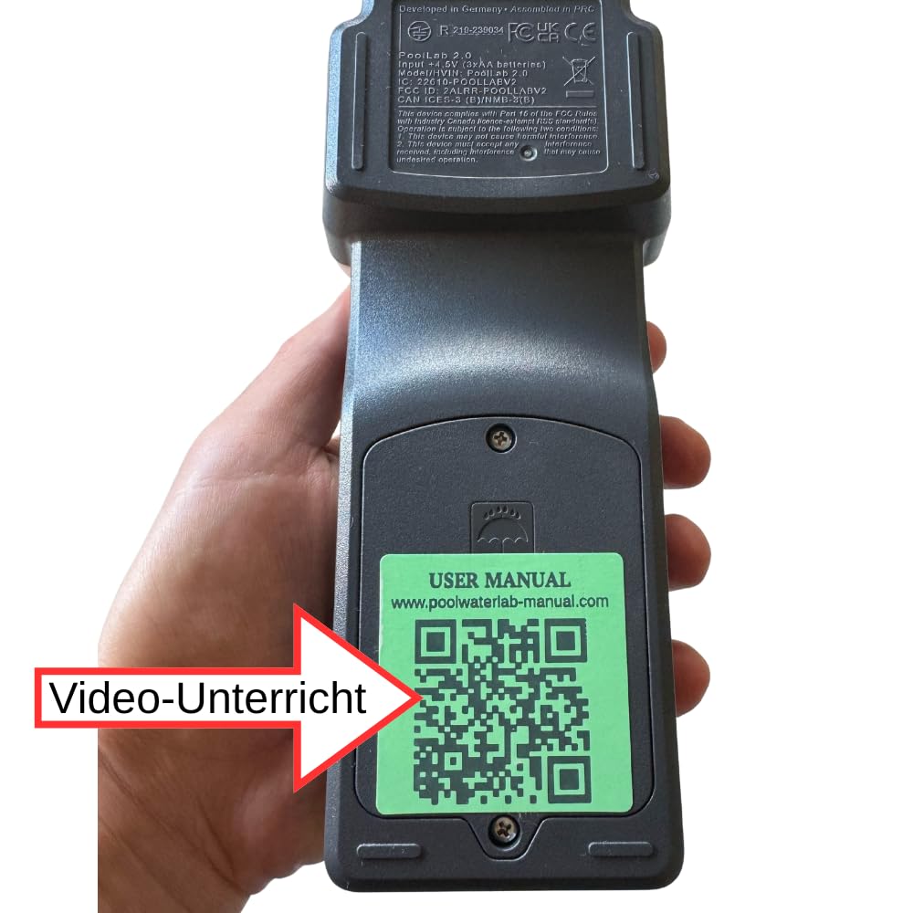 PoolLab 2.0 Extra-Zubehör (Aufbewahrungskoffer & Wasserstandsausgleicher) – Pool Wassertestgerät – 27 Parameter – WiFi, Bluetooth, App – Für Pool, Spa und Whirlpool