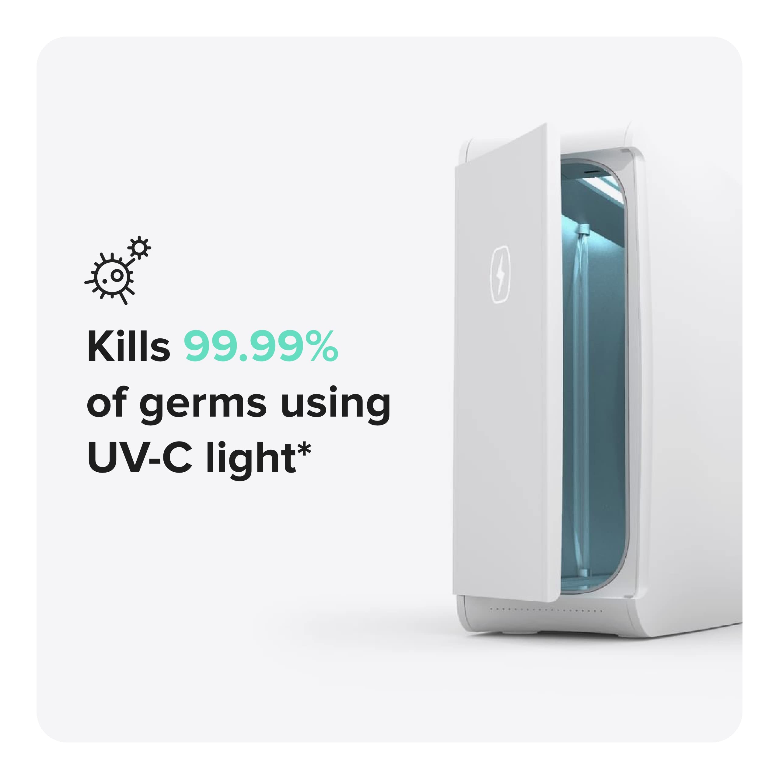 PhoneSoap Desinfectante UV para El Hogar | Desinfectante De Luz Ultravioleta Patentado Y Clínicamente Probado | (Negro)