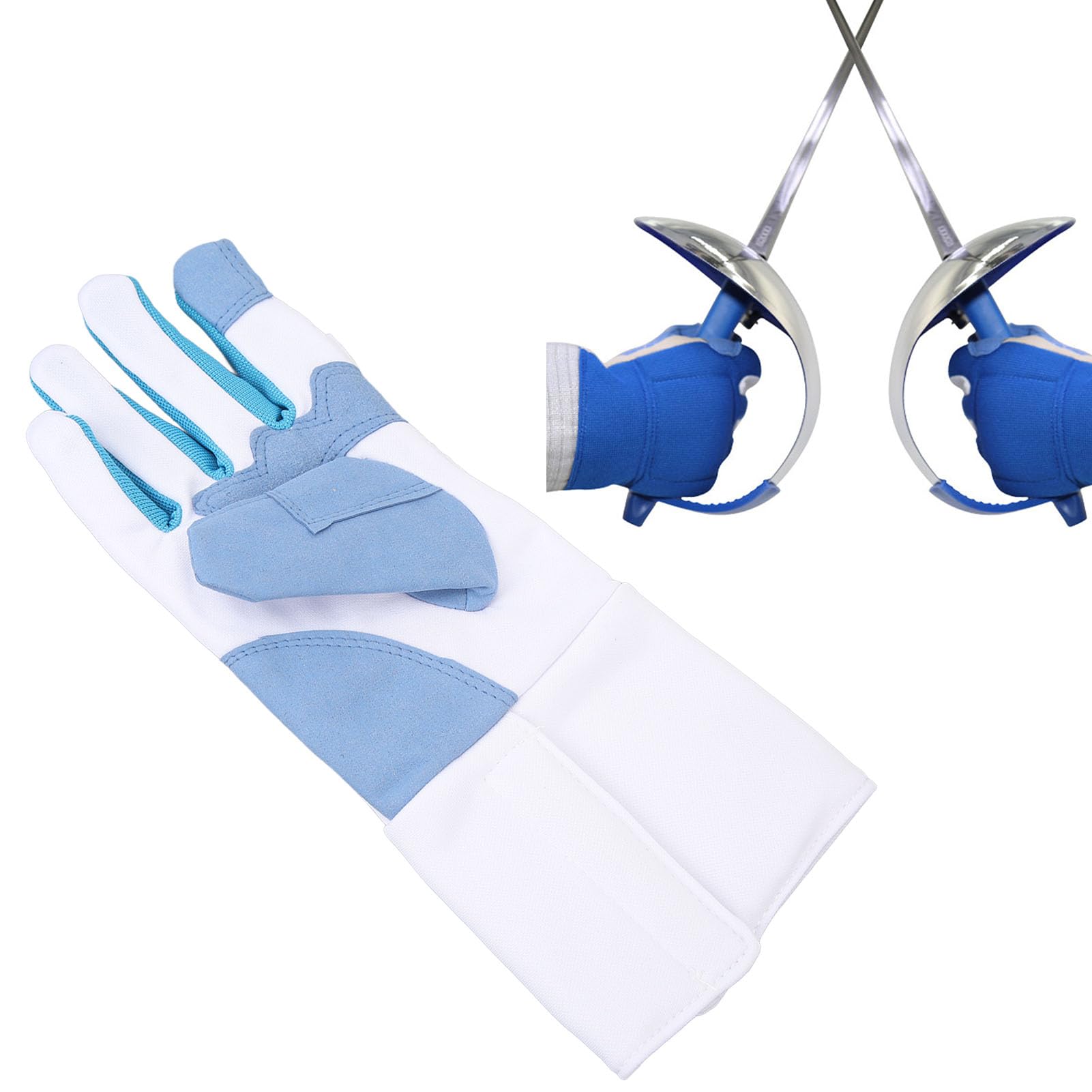 RiToEasysports Gants D'escrime, équipement D'escrime Main Droite Tissu tricoté Antidérapant Ajustement Confortable Gant D'entraînement D'escrime pour épée de Feuille de Sabre