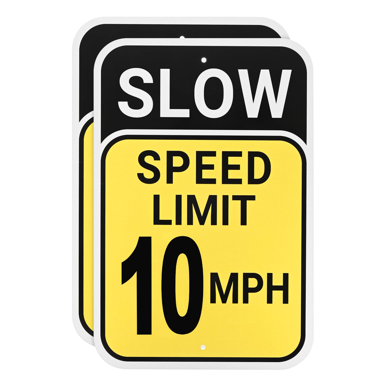 M METERXITY 2-Pack Speed Limit 10 MPH Sign