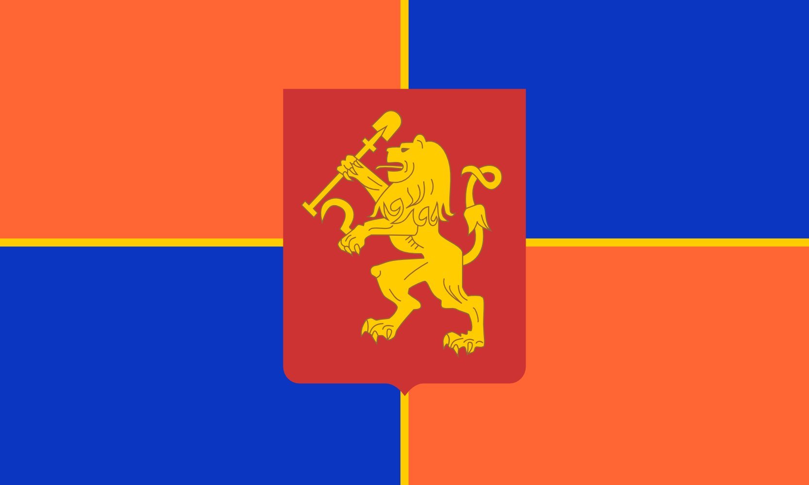 Drapeau de Krasnoyarsk grand format pour mât extérieur