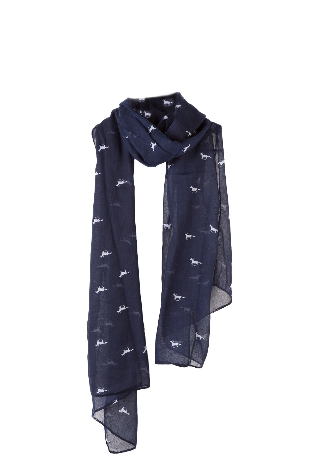 Rydale Ladies Wistow Floaty Scarves (Navy Horse)
