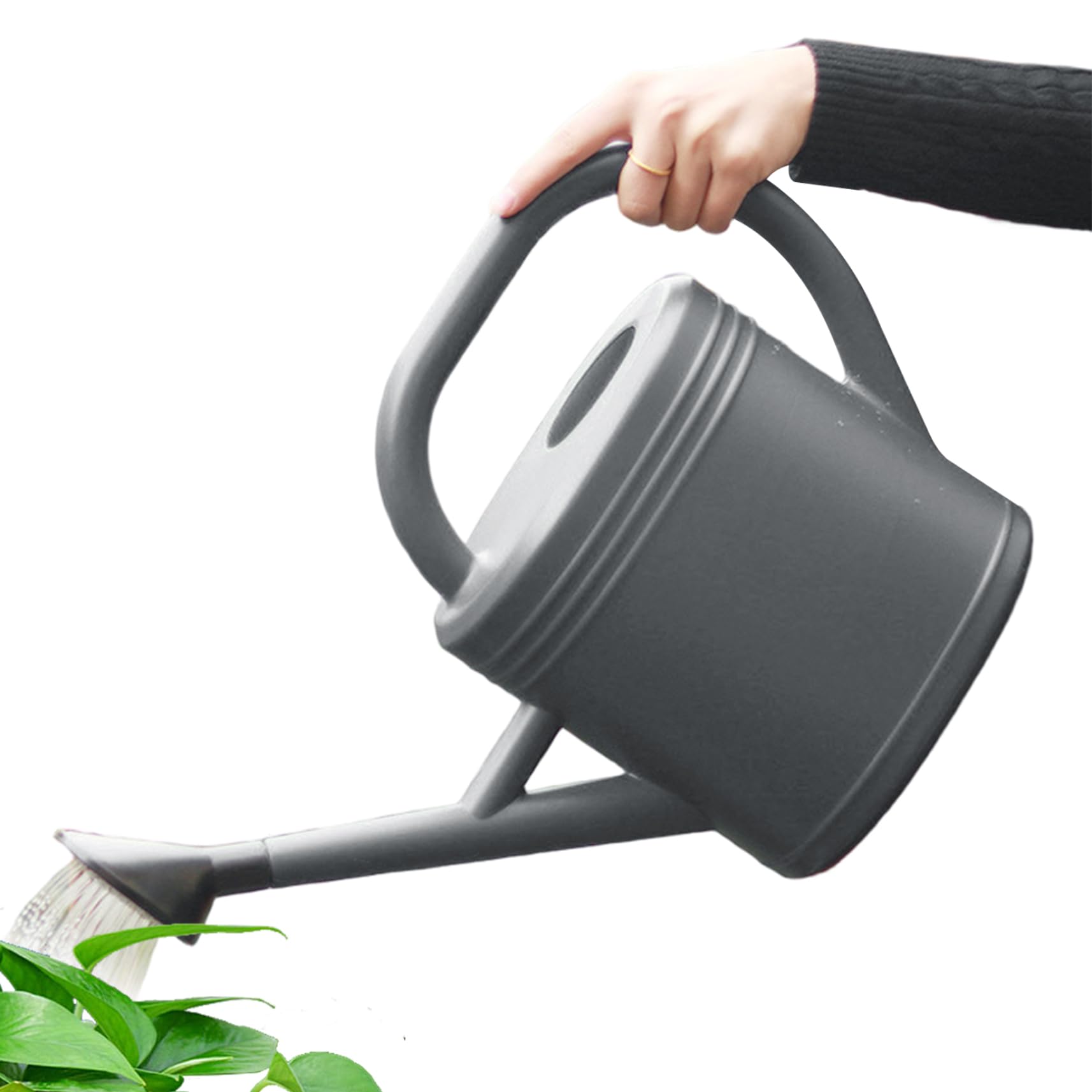 3-Liter-Gießkanne aus Kunststoff mit langem Ausguss, Sprinklerkopf und Griff für Blumenpflanzen im Innen- und Außenbereich