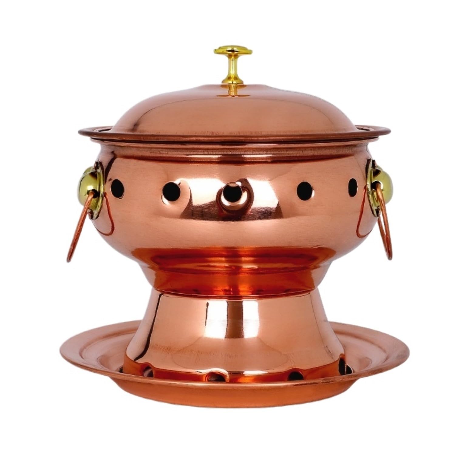 INUUXLG Chinese Hot Pot Chinese Shabu Pot Copper Cooker Stove Outdoor Hot Pot Cookware Stove Pot for Home Cookware Hot Pot(